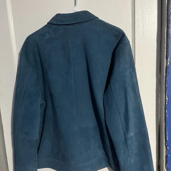 Banana republic large Men's Blue Suede Jacket - Picture 3 of 4